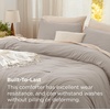 Bedsure Queen Comforter Set, Dark Gray Soft Prewashed Bedding for All Seasons, 3 Pieces GentleSoft™ Bed Set, 1 Lightweight Comforter (90″x90″) and 2 Pillowcases (20″x26″)(24 – Linen)
