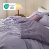 Bedsure Queen Comforter Set, Dark Gray Soft Prewashed Bedding for All Seasons, 3 Pieces GentleSoft™ Bed Set, 1 Lightweight Comforter (90″x90″) and 2 Pillowcases (20″x26″)(32 – Grayish Purple/Lavender)