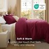 Bedsure Queen Comforter Set, Dark Gray Soft Prewashed Bedding for All Seasons, 3 Pieces GentleSoft™ Bed Set, 1 Lightweight Comforter (90″x90″) and 2 Pillowcases (20″x26″)(16 – Dark Red)
