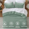 Bedsure Queen Comforter Set, Dark Gray Soft Prewashed Bedding for All Seasons, 3 Pieces GentleSoft™ Bed Set, 1 Lightweight Comforter (90″x90″) and 2 Pillowcases (20″x26″)(19 – Sage Green)