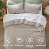 Bedsure Queen Comforter Set, Dark Gray Soft Prewashed Bedding for All Seasons, 3 Pieces GentleSoft™ Bed Set, 1 Lightweight Comforter (90″x90″) and 2 Pillowcases (20″x26″)(24 – Muted Linen)