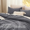 Bedsure Queen Comforter Set, Dark Gray Soft Prewashed Bedding for All Seasons, 3 Pieces GentleSoft™ Bed Set, 1 Lightweight Comforter (90″x90″) and 2 Pillowcases (20″x26″)(04 – Dark Grey)