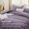 Bedsure Queen Comforter Set, Dark Gray Soft Prewashed Bedding for All Seasons, 3 Pieces GentleSoft™ Bed Set, 1 Lightweight Comforter (90″x90″) and 2 Pillowcases (20″x26″)(10 – Grayish Purple)