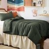 Bedsure Queen Comforter Set, Dark Gray Soft Prewashed Bedding for All Seasons, 3 Pieces GentleSoft™ Bed Set, 1 Lightweight Comforter (90″x90″) and 2 Pillowcases (20″x26″)(03 – Dark Green)