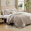 Bedsure Queen Size Quilt, Lightweight Comforter Set, Mineral Blue Bedspread | Coverlet, Basket Weave, All-Season Comfort, Skin-Friendly Soft, Breathable, Machine Washable, 90″x96″, 3 Pcs, 2 Pillow Shams(14 – Taupe Lucky Star)