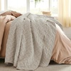 Bedsure Queen Size Quilt, Lightweight Comforter Set, Mineral Blue Bedspread | Coverlet, Basket Weave, All-Season Comfort, Skin-Friendly Soft, Breathable, Machine Washable, 90″x96″, 3 Pcs, 2 Pillow Shams(19 – Light Beige)