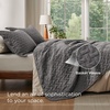 Bedsure Queen Size Quilt, Lightweight Comforter Set, Mineral Blue Bedspread | Coverlet, Basket Weave, All-Season Comfort, Skin-Friendly Soft, Breathable, Machine Washable, 90″x96″, 3 Pcs, 2 Pillow Shams(01 – Grey)