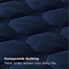 Bedsure Queen Size Quilt, Lightweight Comforter Set, Mineral Blue Bedspread | Coverlet, Basket Weave, All-Season Comfort, Skin-Friendly Soft, Breathable, Machine Washable, 90″x96″, 3 Pcs, 2 Pillow Shams(05 – Navy Honeycomb)