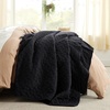 Bedsure Queen Size Quilt, Lightweight Comforter Set, Mineral Blue Bedspread | Coverlet, Basket Weave, All-Season Comfort, Skin-Friendly Soft, Breathable, Machine Washable, 90″x96″, 3 Pcs, 2 Pillow Shams(17 – Black)