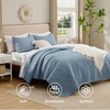 Bedsure Queen Size Quilt, Lightweight Comforter Set, Mineral Blue Bedspread | Coverlet, Basket Weave, All-Season Comfort, Skin-Friendly Soft, Breathable, Machine Washable, 90″x96″, 3 Pcs, 2 Pillow Shams(11 – Dusty Blue Lucky Star)