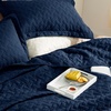 Bedsure Queen Size Quilt, Lightweight Comforter Set, Mineral Blue Bedspread | Coverlet, Basket Weave, All-Season Comfort, Skin-Friendly Soft, Breathable, Machine Washable, 90″x96″, 3 Pcs, 2 Pillow Shams(04 – Navy)