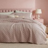 Bedsure Queen Size Quilt, Lightweight Comforter Set, Mineral Blue Bedspread | Coverlet, Basket Weave, All-Season Comfort, Skin-Friendly Soft, Breathable, Machine Washable, 90″x96″, 3 Pcs, 2 Pillow Shams(23 – Dusty Rose)