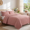 Bedsure Queen Size Quilt, Lightweight Comforter Set, Mineral Blue Bedspread | Coverlet, Basket Weave, All-Season Comfort, Skin-Friendly Soft, Breathable, Machine Washable, 90″x96″, 3 Pcs, 2 Pillow Shams(24 – Grayish Pink)
