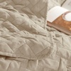 Bedsure Queen Size Quilt, Lightweight Comforter Set, Mineral Blue Bedspread | Coverlet, Basket Weave, All-Season Comfort, Skin-Friendly Soft, Breathable, Machine Washable, 90″x96″, 3 Pcs, 2 Pillow Shams(27 – Light Khaki)