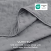 Bedsure Quilts Queen Size Bedspread, Thin Comforter, Charcoal Coverlet | All-Season Bedding, Soft, Modern Clover Pattern, Stitch-Free Quilt-Tech, Pet-Friendly, Machine Washable, 90x96in, 3 Pcs(18 – Grey – Clover)