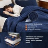 Bedsure Quilts Queen Size Bedspread, Thin Comforter, Charcoal Coverlet | All-Season Bedding, Soft, Modern Clover Pattern, Stitch-Free Quilt-Tech, Pet-Friendly, Machine Washable, 90x96in, 3 Pcs(04 – Navy Blue – Floral)