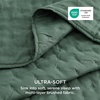 Bedsure Quilts Queen Size Bedspread, Thin Comforter, Charcoal Coverlet | All-Season Bedding, Soft, Modern Clover Pattern, Stitch-Free Quilt-Tech, Pet-Friendly, Machine Washable, 90x96in, 3 Pcs(06 – Dark Green – Clover)