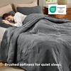 Bedsure Quilts Queen Size Bedspread, Thin Comforter, Charcoal Coverlet | All-Season Bedding, Soft, Modern Clover Pattern, Stitch-Free Quilt-Tech, Pet-Friendly, Machine Washable, 90x96in, 3 Pcs(20 – Drak Grey – Floral)