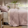 Bedsure Quilts Queen Size Bedspread, Thin Comforter, Charcoal Coverlet | All-Season Bedding, Soft, Modern Clover Pattern, Stitch-Free Quilt-Tech, Pet-Friendly, Machine Washable, 90x96in, 3 Pcs(16 – Dusty Rose – Clover)