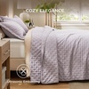 Bedsure Quilts Queen Size Bedspread, Thin Comforter, Charcoal Coverlet | All-Season Bedding, Soft, Modern Clover Pattern, Stitch-Free Quilt-Tech, Pet-Friendly, Machine Washable, 90x96in, 3 Pcs(22 – Purple – Clover)