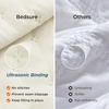 Bedsure Quilts Queen Size Bedspread, Thin Comforter, Charcoal Coverlet | All-Season Bedding, Soft, Modern Clover Pattern, Stitch-Free Quilt-Tech, Pet-Friendly, Machine Washable, 90x96in, 3 Pcs(11 – Cream – Clover)