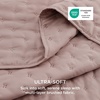 Bedsure Quilts Queen Size Bedspread, Thin Comforter, Charcoal Coverlet | All-Season Bedding, Soft, Modern Clover Pattern, Stitch-Free Quilt-Tech, Pet-Friendly, Machine Washable, 90x96in, 3 Pcs(16 – Dusty Rose – Clover)