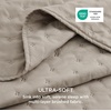 Bedsure Quilts Queen Size Bedspread, Thin Comforter, Charcoal Coverlet | All-Season Bedding, Soft, Modern Clover Pattern, Stitch-Free Quilt-Tech, Pet-Friendly, Machine Washable, 90x96in, 3 Pcs(10 – Taupe – Clover)