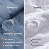 Bedsure Quilts Queen Size Bedspread, Thin Comforter, Charcoal Coverlet | All-Season Bedding, Soft, Modern Clover Pattern, Stitch-Free Quilt-Tech, Pet-Friendly, Machine Washable, 90x96in, 3 Pcs(03 – Mineral Blue – Clover)