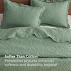 Bedsure Quilts Queen Size Bedspread, Thin Comforter, Charcoal Coverlet | All-Season Bedding, Soft, Modern Clover Pattern, Stitch-Free Quilt-Tech, Pet-Friendly, Machine Washable, 90x96in, 3 Pcs(09 – Sage Green – Leaf)