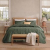 Bedsure Quilts Queen Size Bedspread, Thin Comforter, Charcoal Coverlet | All-Season Bedding, Soft, Modern Clover Pattern, Stitch-Free Quilt-Tech, Pet-Friendly, Machine Washable, 90x96in, 3 Pcs(07 – Olive Green – Floral)