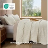 Bedsure Quilts Queen Size Bedspread, Thin Comforter, Charcoal Coverlet | All-Season Bedding, Soft, Modern Clover Pattern, Stitch-Free Quilt-Tech, Pet-Friendly, Machine Washable, 90x96in, 3 Pcs(14 – Cream Yellow – Leaf)