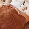 Bedsure Sherpa Fleece Blanket, Cable Jacquard Tufted, Warm, Orange, Throw | Ultra-Soft, Cozy, Comfort, Stylish Home Decor for Fall, Thick for Winter, Ideal for Couch, Sofa, Gift for Women, 50×60 Inches(06 – Orange)