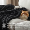 Bedsure Sherpa Fleece Blanket, Cable Jacquard Tufted, Warm, Orange, Throw | Ultra-Soft, Cozy, Comfort, Stylish Home Decor for Fall, Thick for Winter, Ideal for Couch, Sofa, Gift for Women, 50×60 Inches(02 – Black)