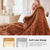Bedsure Sherpa Fleece Blanket, Cable Jacquard Tufted, Warm, Orange, Throw | Ultra-Soft, Cozy, Comfort, Stylish Home Decor for Fall, Thick for Winter, Ideal for Couch, Sofa, Gift for Women, 50×60 Inches(06 – Orange)