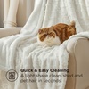 Bedsure Sherpa Fleece Blanket, Cable Jacquard Tufted, Warm, Orange, Throw | Ultra-Soft, Cozy, Comfort, Stylish Home Decor for Fall, Thick for Winter, Ideal for Couch, Sofa, Gift for Women, 50×60 Inches(03 – Cream)
