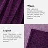 Bedsure Sherpa Fleece Blanket, Cable Jacquard Tufted, Warm, Orange, Throw | Ultra-Soft, Cozy, Comfort, Stylish Home Decor for Fall, Thick for Winter, Ideal for Couch, Sofa, Gift for Women, 50×60 Inches(09 – Purple)
