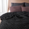 Bedsure Sherpa Fleece Blanket, Cable Jacquard Tufted, Warm, Orange, Throw | Ultra-Soft, Cozy, Comfort, Stylish Home Decor for Fall, Thick for Winter, Ideal for Couch, Sofa, Gift for Women, 50×60 Inches(02 – Black)