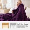 Bedsure Sherpa Fleece Blanket, Cable Jacquard Tufted, Warm, Orange, Throw | Ultra-Soft, Cozy, Comfort, Stylish Home Decor for Fall, Thick for Winter, Ideal for Couch, Sofa, Gift for Women, 50×60 Inches(09 – Purple)
