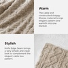 Bedsure Sherpa Fleece Blanket, Cable Jacquard Tufted, Warm, Orange, Throw | Ultra-Soft, Cozy, Comfort, Stylish Home Decor for Fall, Thick for Winter, Ideal for Couch, Sofa, Gift for Women, 50×60 Inches(04 – Beige)