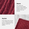 Bedsure Sherpa Fleece Blanket, Cable Jacquard Tufted, Warm, Orange, Throw | Ultra-Soft, Cozy, Comfort, Stylish Home Decor for Fall, Thick for Winter, Ideal for Couch, Sofa, Gift for Women, 50×60 Inches(08 – Red)