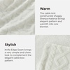Bedsure Sherpa Fleece Blanket, Cable Jacquard Tufted, Warm, Orange, Throw | Ultra-Soft, Cozy, Comfort, Stylish Home Decor for Fall, Thick for Winter, Ideal for Couch, Sofa, Gift for Women, 50×60 Inches(03 – Cream)
