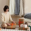 Bedsure Sherpa Fleece Blanket, Cable Jacquard Tufted, Warm, Orange, Throw | Ultra-Soft, Cozy, Comfort, Stylish Home Decor for Fall, Thick for Winter, Ideal for Couch, Sofa, Gift for Women, 50×60 Inches(Grey)