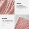 Bedsure Sherpa Fleece Blanket, Cable Jacquard Tufted, Warm, Orange, Throw | Ultra-Soft, Cozy, Comfort, Stylish Home Decor for Fall, Thick for Winter, Ideal for Couch, Sofa, Gift for Women, 50×60 Inches(08 – Pink)