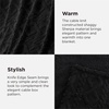 Bedsure Sherpa Fleece Blanket, Cable Jacquard Tufted, Warm, Orange, Throw | Ultra-Soft, Cozy, Comfort, Stylish Home Decor for Fall, Thick for Winter, Ideal for Couch, Sofa, Gift for Women, 50×60 Inches(02 – Black)