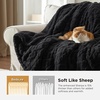 Bedsure Sherpa Fleece Blanket, Cable Jacquard Tufted, Warm, Orange, Throw | Ultra-Soft, Cozy, Comfort, Stylish Home Decor for Fall, Thick for Winter, Ideal for Couch, Sofa, Gift for Women, 50×60 Inches(02 – Black)