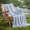 Bedsure Silky Soft Cooling Blanket for Hot Sleepers, Throw XL, Dark Grey | Summer, Picnic, Travel, Outdoor, Camping, Couch, Bed, Sofa, Chair, Rayon Derived from Bamboo, Cold, Cool, Ice, Lightweight(07- Celestial Blue)