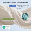 Bedsure Silky Soft Cooling Blanket for Hot Sleepers, Throw XL, Dark Grey | Summer, Picnic, Travel, Outdoor, Camping, Couch, Bed, Sofa, Chair, Rayon Derived from Bamboo, Cold, Cool, Ice, Lightweight(03- Oat Beige)