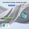 Bedsure Silky Soft Cooling Blanket for Hot Sleepers, Throw XL, Dark Grey | Summer, Picnic, Travel, Outdoor, Camping, Couch, Bed, Sofa, Chair, Rayon Derived from Bamboo, Cold, Cool, Ice, Lightweight(08- Light Grey)