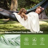 Bedsure Silky Soft Cooling Blanket for Hot Sleepers, Throw XL, Dark Grey | Summer, Picnic, Travel, Outdoor, Camping, Couch, Bed, Sofa, Chair, Rayon Derived from Bamboo, Cold, Cool, Ice, Lightweight(10- Off White)