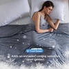 Bedsure Silky Soft Cooling Blanket for Hot Sleepers, Throw XL, Dark Grey | Summer, Picnic, Travel, Outdoor, Camping, Couch, Bed, Sofa, Chair, Rayon Derived from Bamboo, Cold, Cool, Ice, Lightweight(02- Navy)